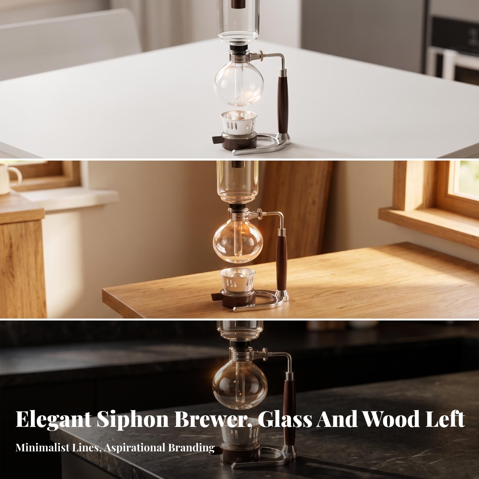 Coffee Equipment Pour Over - وعاء قهوة بالشفط الهوائي مع مقبض