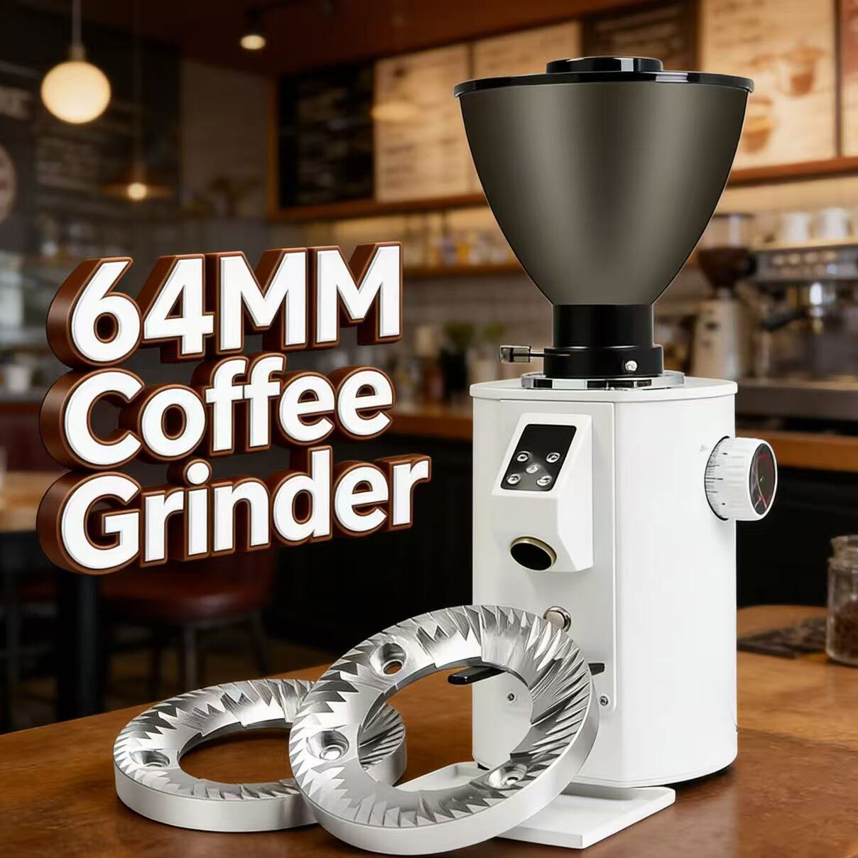 مطحنة قهوة كهربائية تجارية بشف - مراجعة Coffee Grinder Burr Flat وسعره