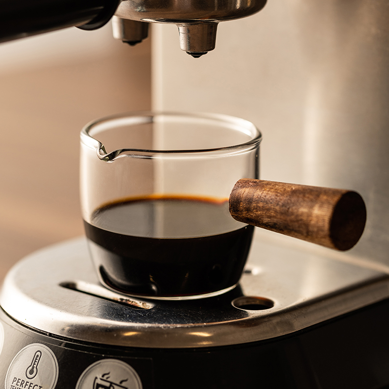 50-250 مللي مقبض الخشب الزجاج  - مراجعة Espresso Shot Glass وسعره